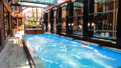 swimming pool at the Penthouse Hotel