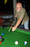 David playing pool