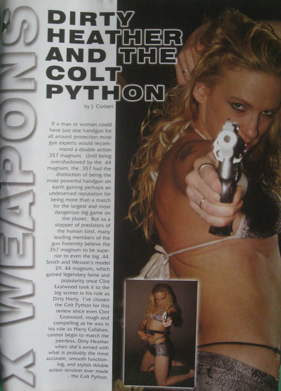 Xtreme Magazine gun article Dirty Heather and the Colt Python