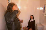 Nun in strip club toilet