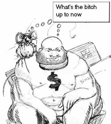 leech cartoons, image of lazy boyfriend leech wanting his girlfriend's money