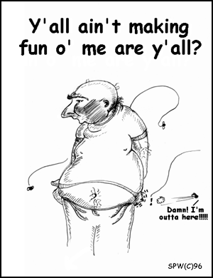 Even the flies poke fun at Boner
