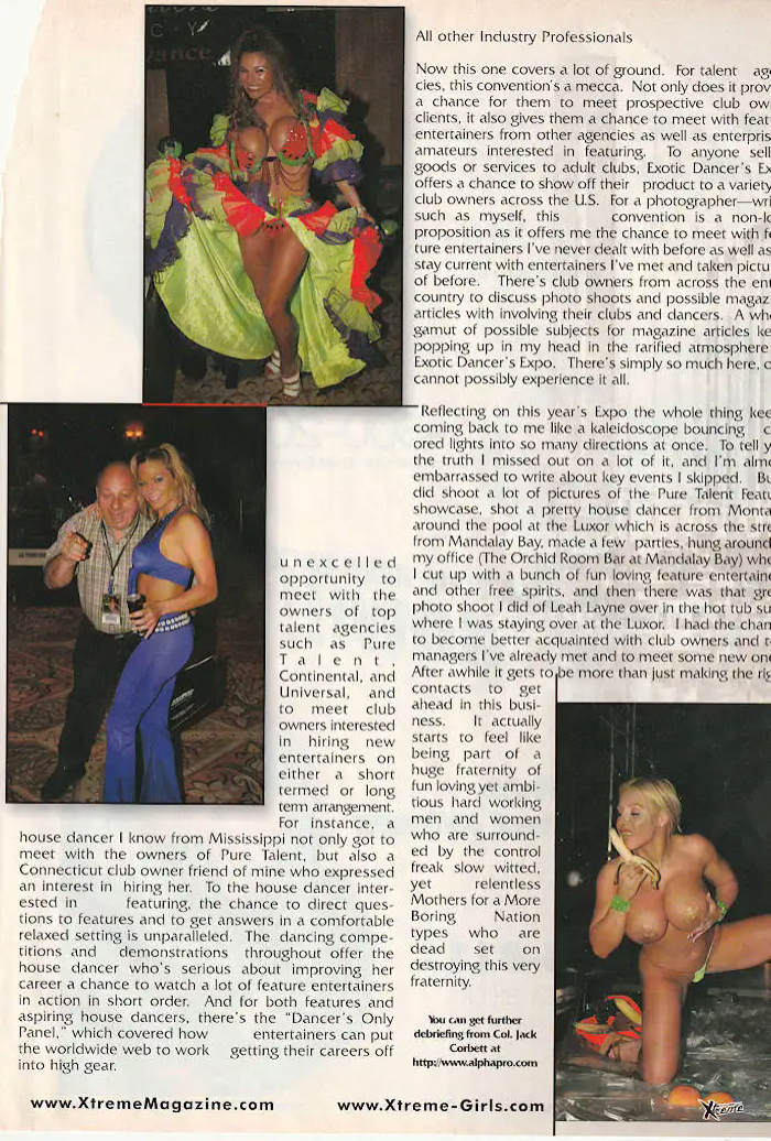 Expo 2002 was an adult entertainment convention Jack Corbett covered for Xtreme Magazine