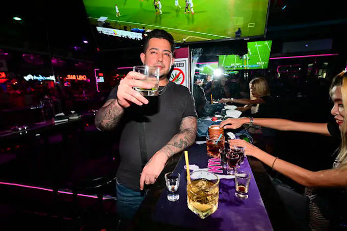 Manager Ray with Mali at Soi Six Nymphoz Bar