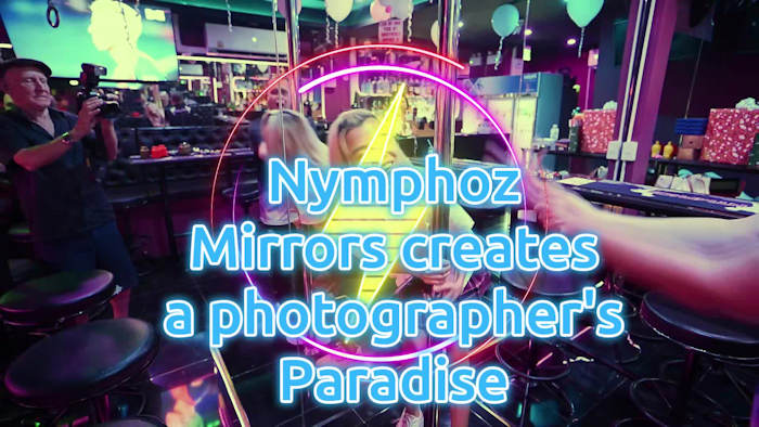 Video Nymphoz bar mirrors create a video paradise