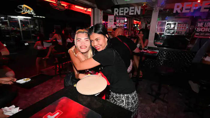 Mali with Koy Yai our cashier at Repent Bar