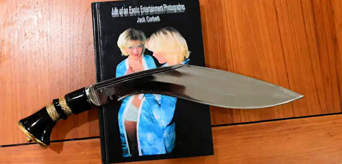 Sensational Officers Kukri with picture of Life of an Adult Feature Entertainer